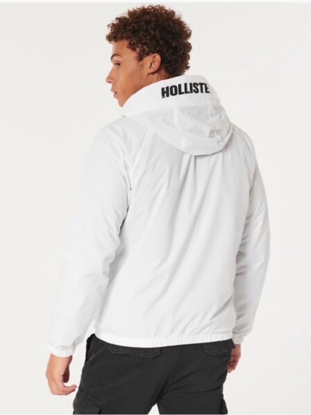 Hollister White All Weather Hoodie - Men’s Size Large - Picture 2 of 6